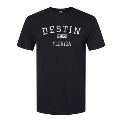 Destin Florida FL Vintage stage athletic style Softstyle CVC T-Shirt