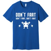 Don't Fart Funny Fitness Gym Workout Squat Gift Premium T-Shirt