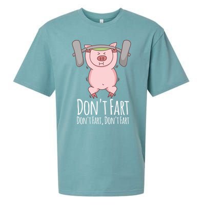 Don't Fart Funny Fitness Gym Workout Squats Gift Sueded Cloud Jersey T-Shirt