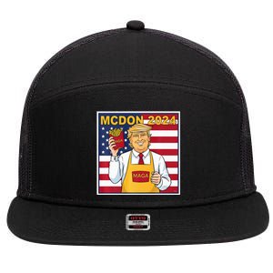 Donalds Famous French Fries Trump Fry Cooking Fries 7 Panel Mesh Trucker Snapback Hat