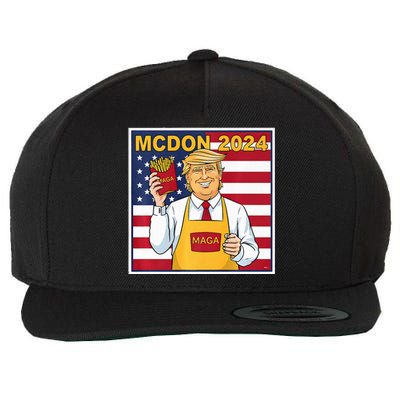 Donalds Famous French Fries Trump Fry Cooking Fries Wool Snapback Cap