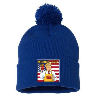 Donalds Famous French Fries Trump Fry Cooking Fries Pom Pom 12in Knit Beanie