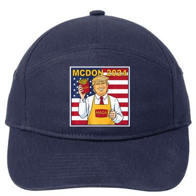 Donalds Famous French Fries Trump Fry Cooking Fries 7-Panel Snapback Hat