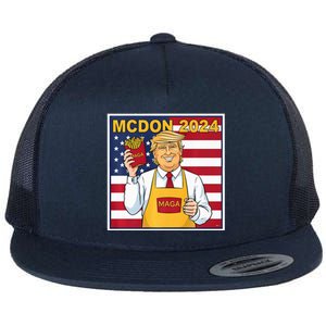 Donalds Famous French Fries Trump Fry Cooking Fries Flat Bill Trucker Hat