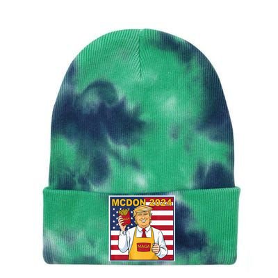 Donalds Famous French Fries Trump Fry Cooking Fries Tie Dye 12in Knit Beanie