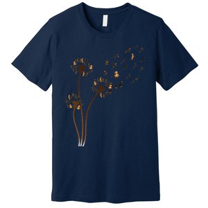 Dachshund Flower Fly Dandelion Funny Cute Dog Lover Premium T-Shirt