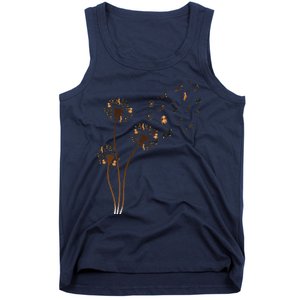 Dachshund Flower Fly Dandelion Funny Cute Dog Lover Tank Top