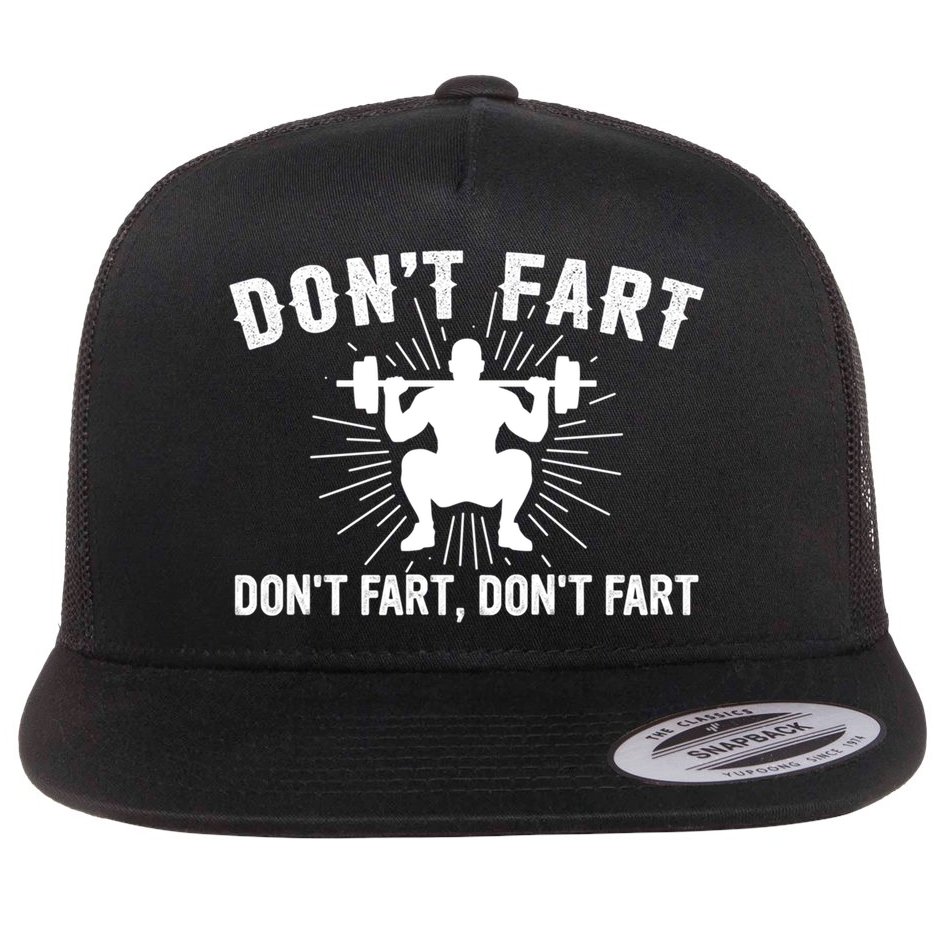 Don't Fart Funny Weight Lifting Gym Workout Fitness Gift Flat Bill Trucker Hat