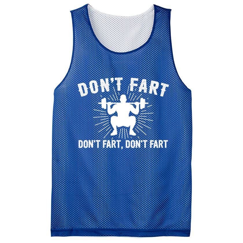 Don't Fart Funny Weight Lifting Gym Workout Fitness Gift Mesh Reversible Basketball Jersey Tank