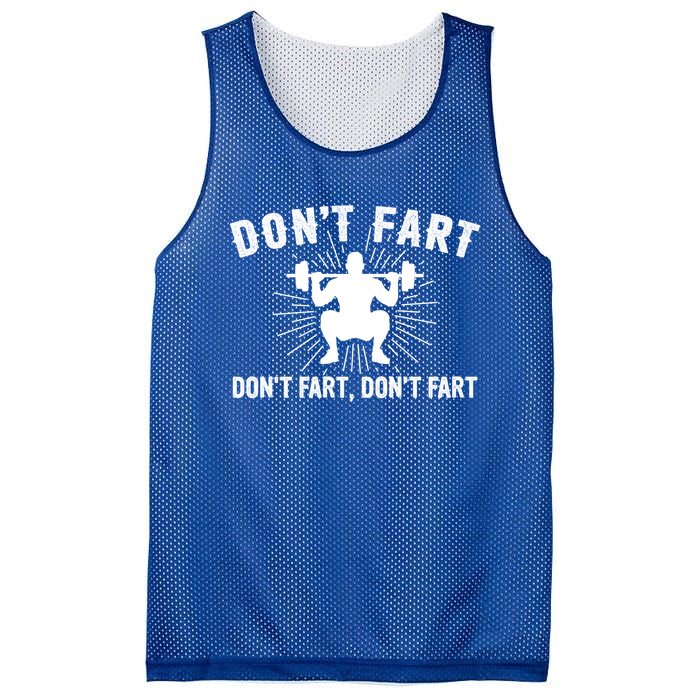 Don't Fart Funny Weight Lifting Gym Workout Fitness Gift Mesh Reversible Basketball Jersey Tank