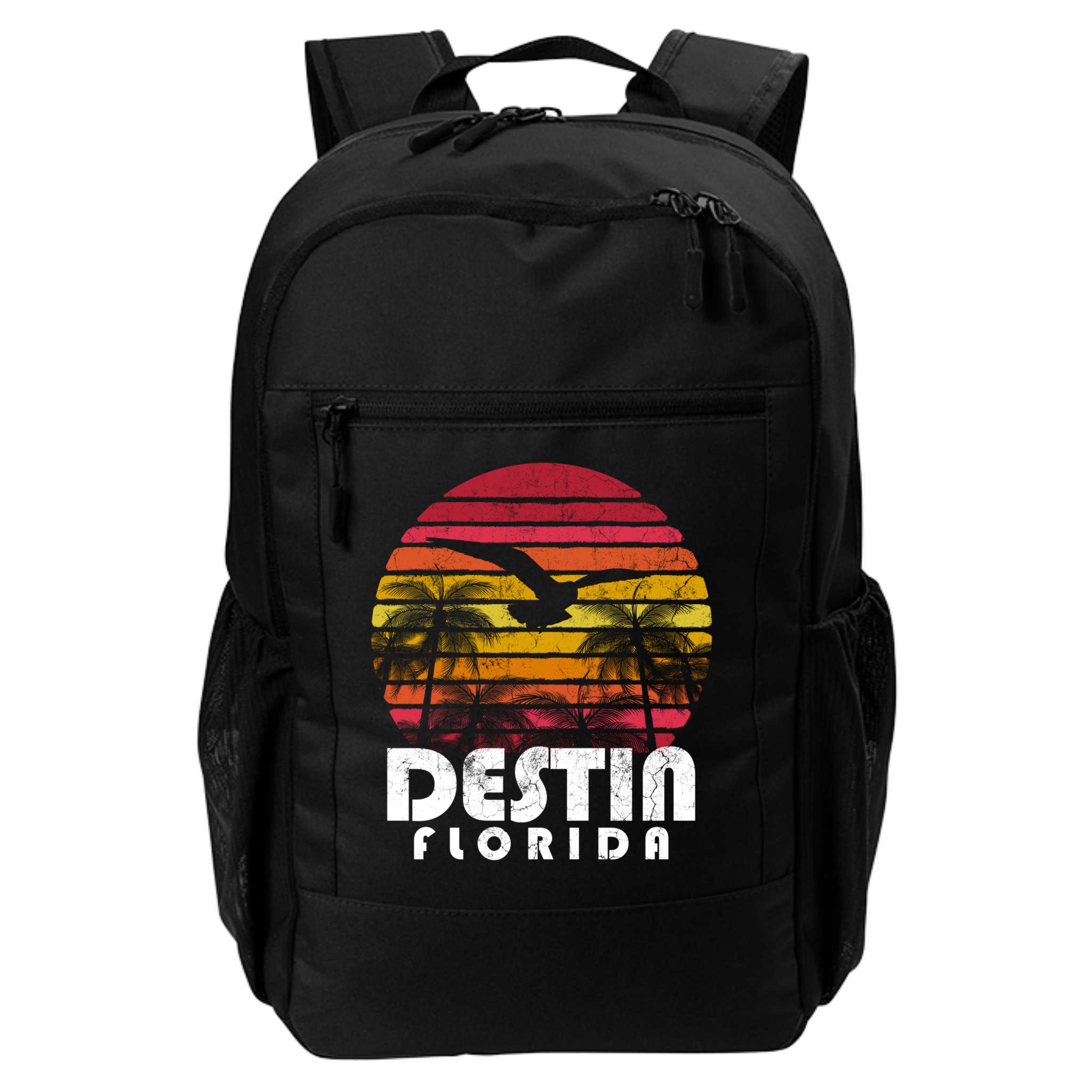 Destin Florida Fl Vintage Retro 70's 80's Style Meaningful Gift Backpack