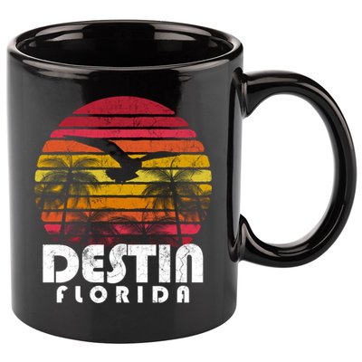 Destin Florida Fl Vintage Retro 70's 80's Style Meaningful Gift 11oz C Handle Ceramic Mug