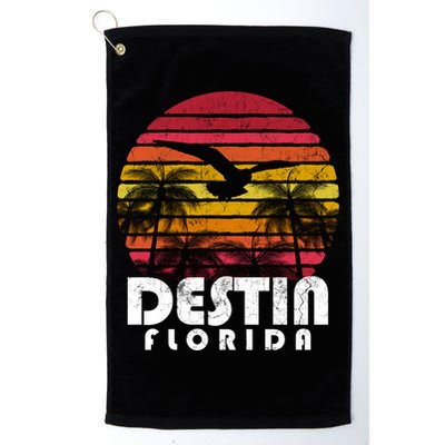 Destin Florida Fl Vintage Retro 70's 80's Style Meaningful Gift Golf Towel