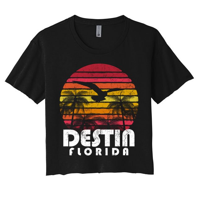 Destin Florida Fl Vintage Retro 70's 80's Style Meaningful Gift Crop Top