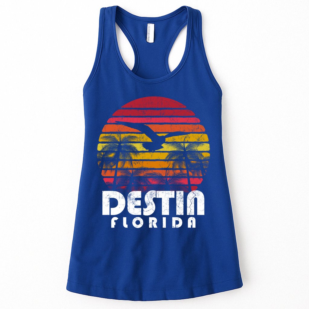 Destin Florida Fl Vintage Retro 70's 80's Style Meaningful Gift Womens Tank Top