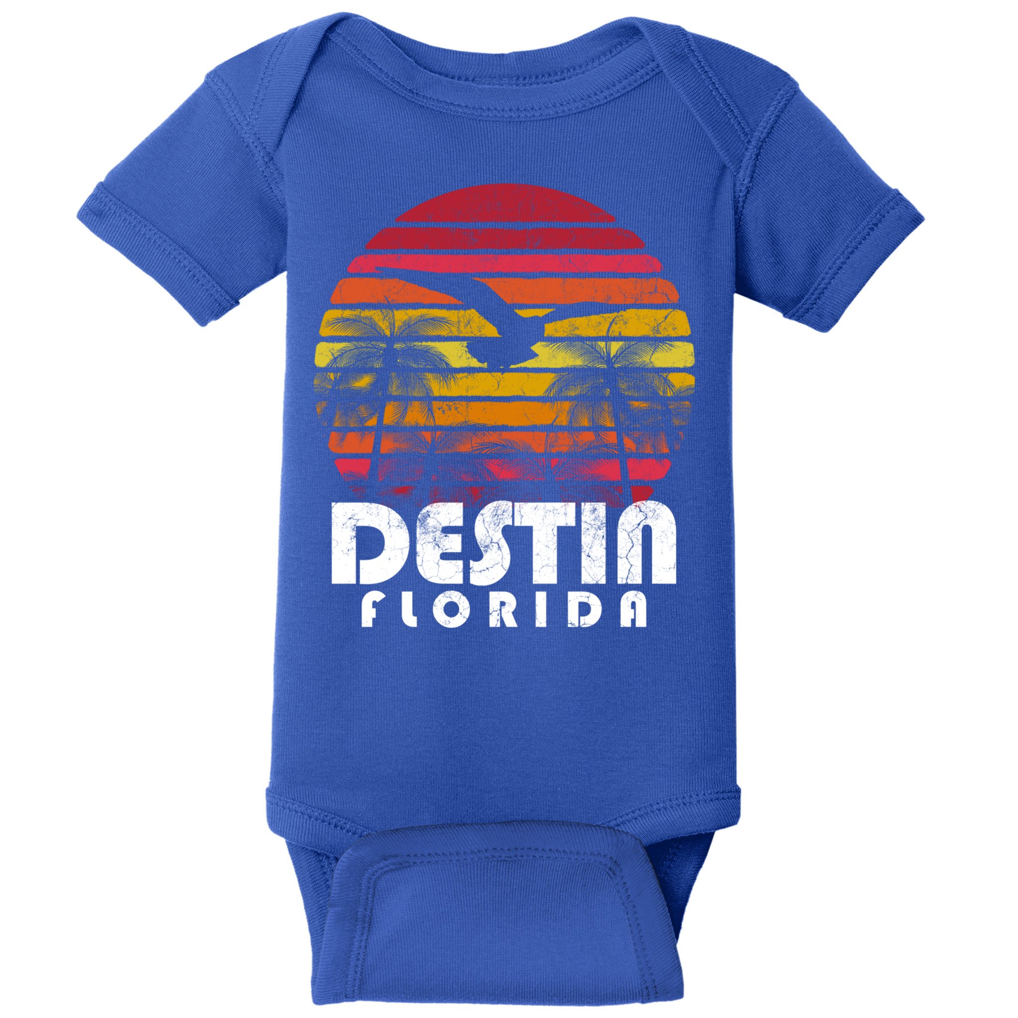 Destin Florida Fl Vintage Retro 70's 80's Style Meaningful Gift Baby Bodysuit