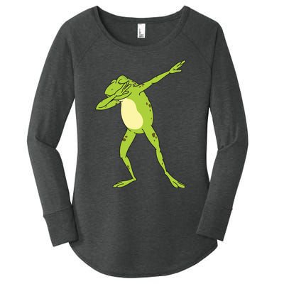 Dabbing Frog For Funny Animal Dance Gift Women's Perfect Tri Tunic Long Sleeve Shirt