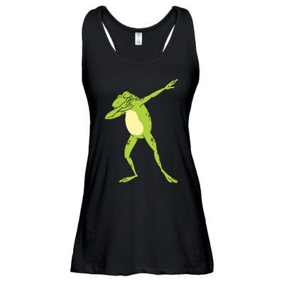 Dabbing Frog For Funny Animal Dance Gift Ladies Essential Flowy Tank