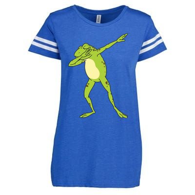 Dabbing Frog For Funny Animal Dance Gift Enza Ladies Jersey Football T-Shirt