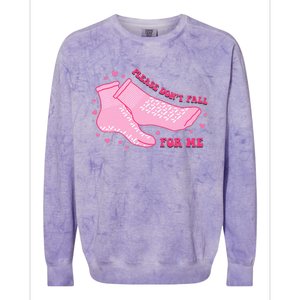 Dont Fall For Me Valentines Day Non Slip Socks Nurse Pct Cna Colorblast Crewneck Sweatshirt