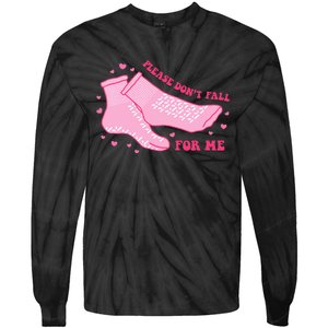 Dont Fall For Me Valentines Day Non Slip Socks Nurse Pct Cna Tie-Dye Long Sleeve Shirt