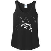 Dad Fishing Fisherman Daddy Fathers Day Gift Ladies Essential Tank