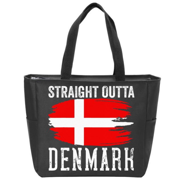 Denmark Flag For Men Women Danish Pride Roots Dane Boy Girl Zip Tote Bag
