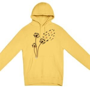 Dachshund Flower Fly Dandelion Funny Cute Dog Lover Premium Pullover Hoodie