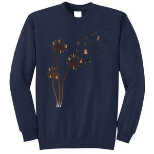 Dachshund Flower Fly Dandelion Funny Cute Dog Lover Tall Sweatshirt