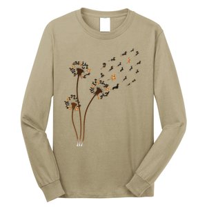 Dachshund Flower Fly Dandelion Funny Cute Dog Lover Long Sleeve Shirt