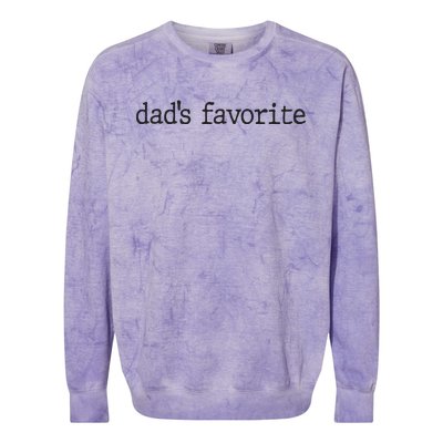 Dad’S Favorite Favorite Daughter Funny Colorblast Crewneck Sweatshirt