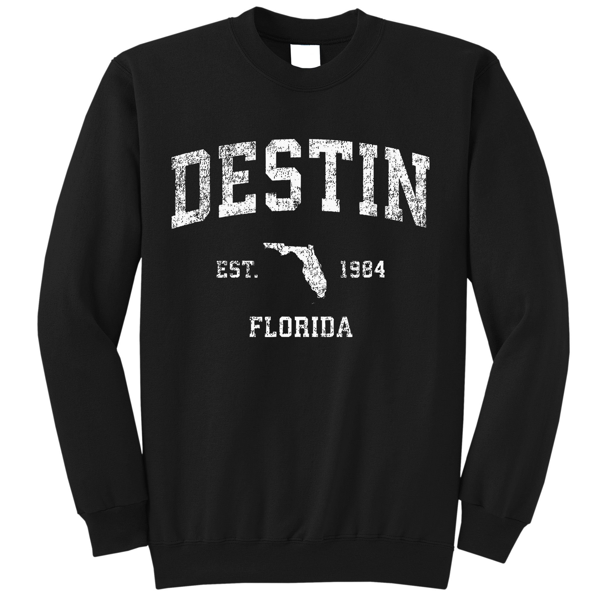 Destin Florida Fl Vintage Athletic Sports Design Sweatshirt