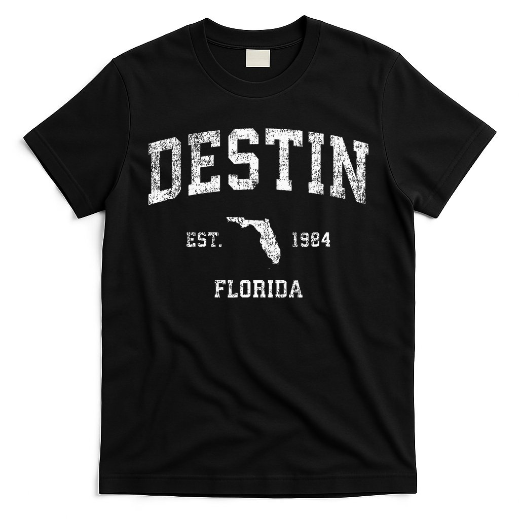 Destin Florida Fl Vintage Athletic Sports Design T-Shirt