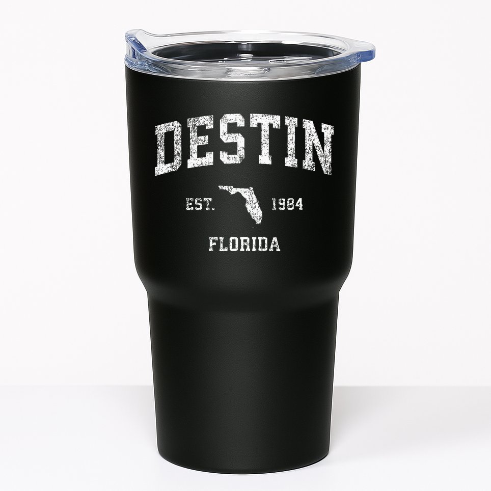 Destin Florida Fl Vintage Athletic Sports Design Tumbler