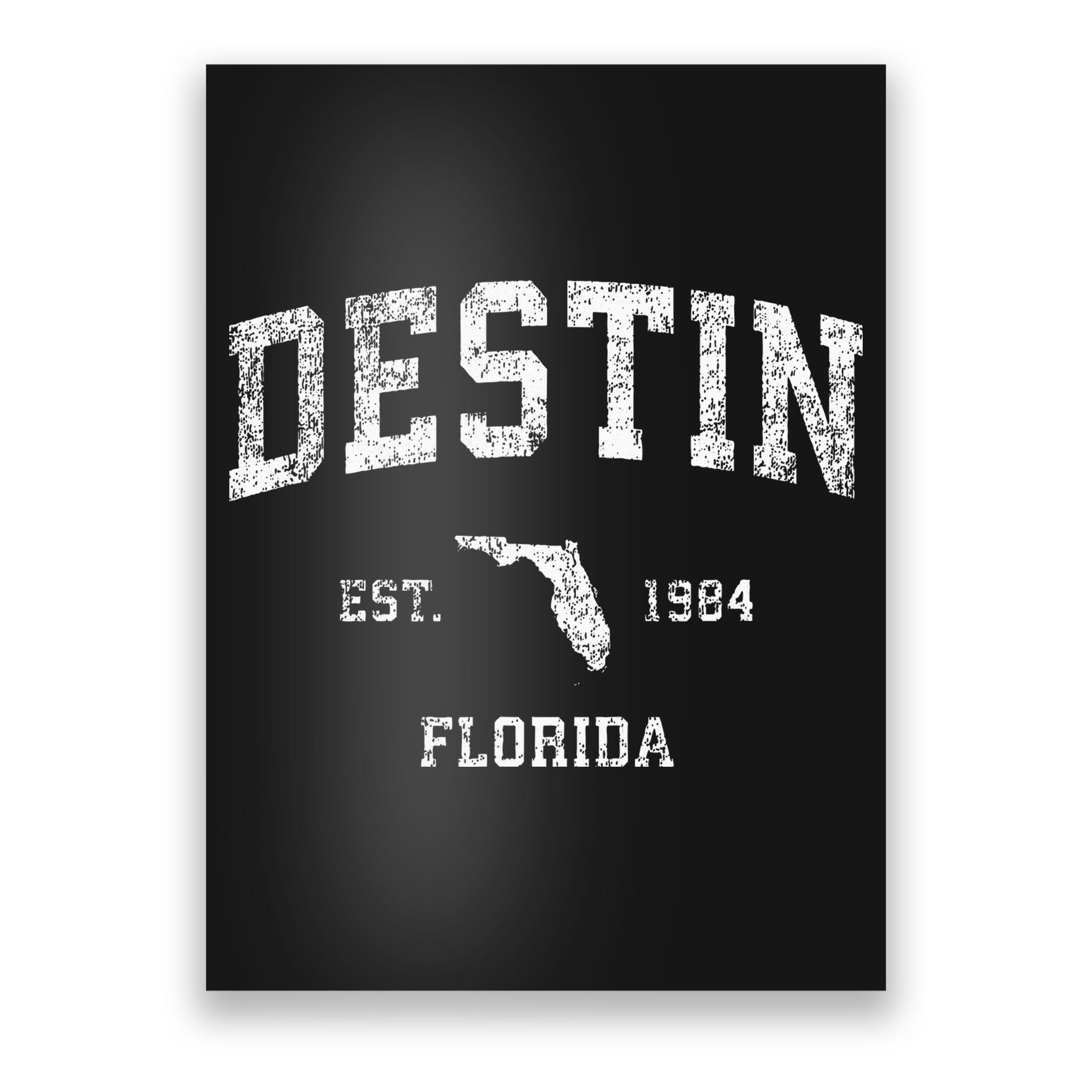 Destin Florida Fl Vintage Athletic Sports Design Poster