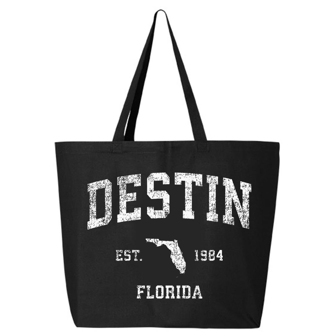 Destin Florida Fl Vintage Athletic Sports Design 25L Jumbo Tote
