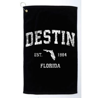 Destin Florida Fl Vintage Athletic Sports Design Golf Towel