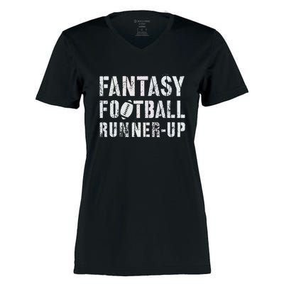 Drafting Fantasy Football Runner Up Goddess Newbie Commish Women's Momentum V-Neck T-Shirt