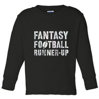Drafting Fantasy Football Runner Up Goddess Newbie Commish Toddler Long Sleeve Shirt