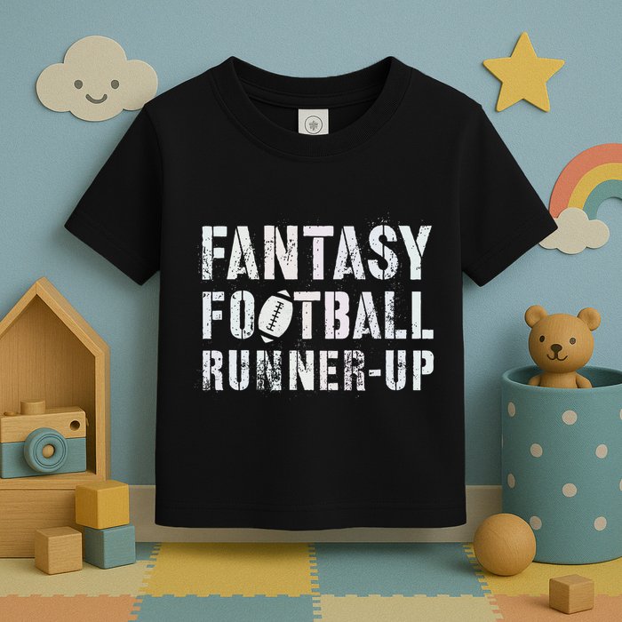 Drafting Fantasy Football Runner Up Goddess Newbie Commish Toddler T-Shirt