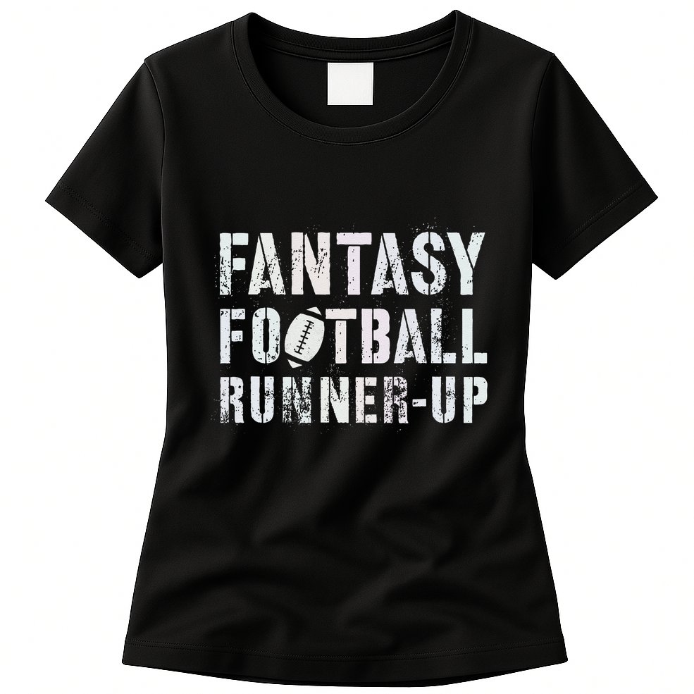 Drafting Fantasy Football Runner Up Goddess Newbie Commish Womens T-Shirt