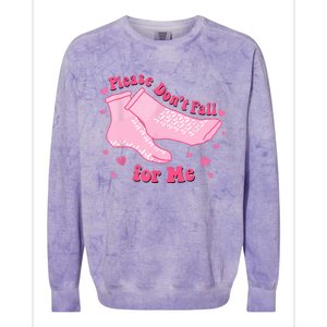 Dont Fall For Me Valentines Day Non Slip Socks Nurse Pct Cna Colorblast Crewneck Sweatshirt