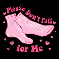 Dont Fall For Me Valentines Day Non Slip Socks Nurse Pct Cna Button