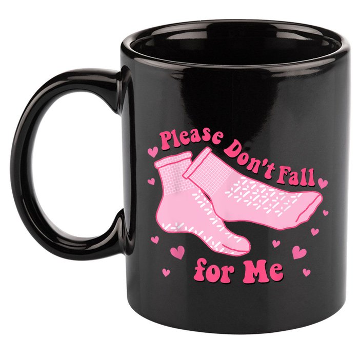 Dont Fall For Me Valentines Day Non Slip Socks Nurse Pct Cna 11oz C Handle Ceramic Mug