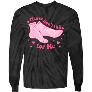 Dont Fall For Me Valentines Day Non Slip Socks Nurse Pct Cna Tie-Dye Long Sleeve Shirt