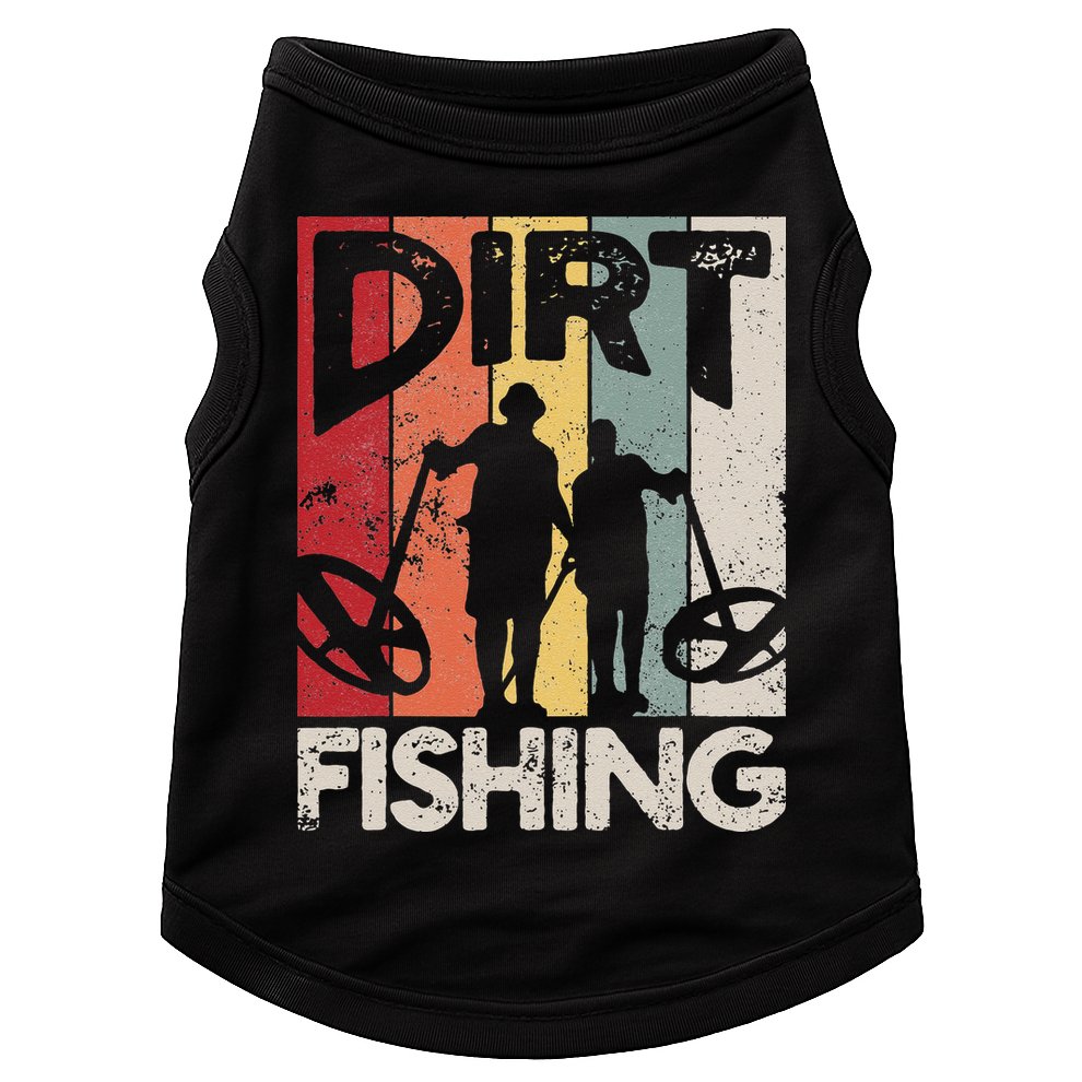 Dirt Fishing Funny Beach Treasure Detecting Metal Detector Doggie Tank