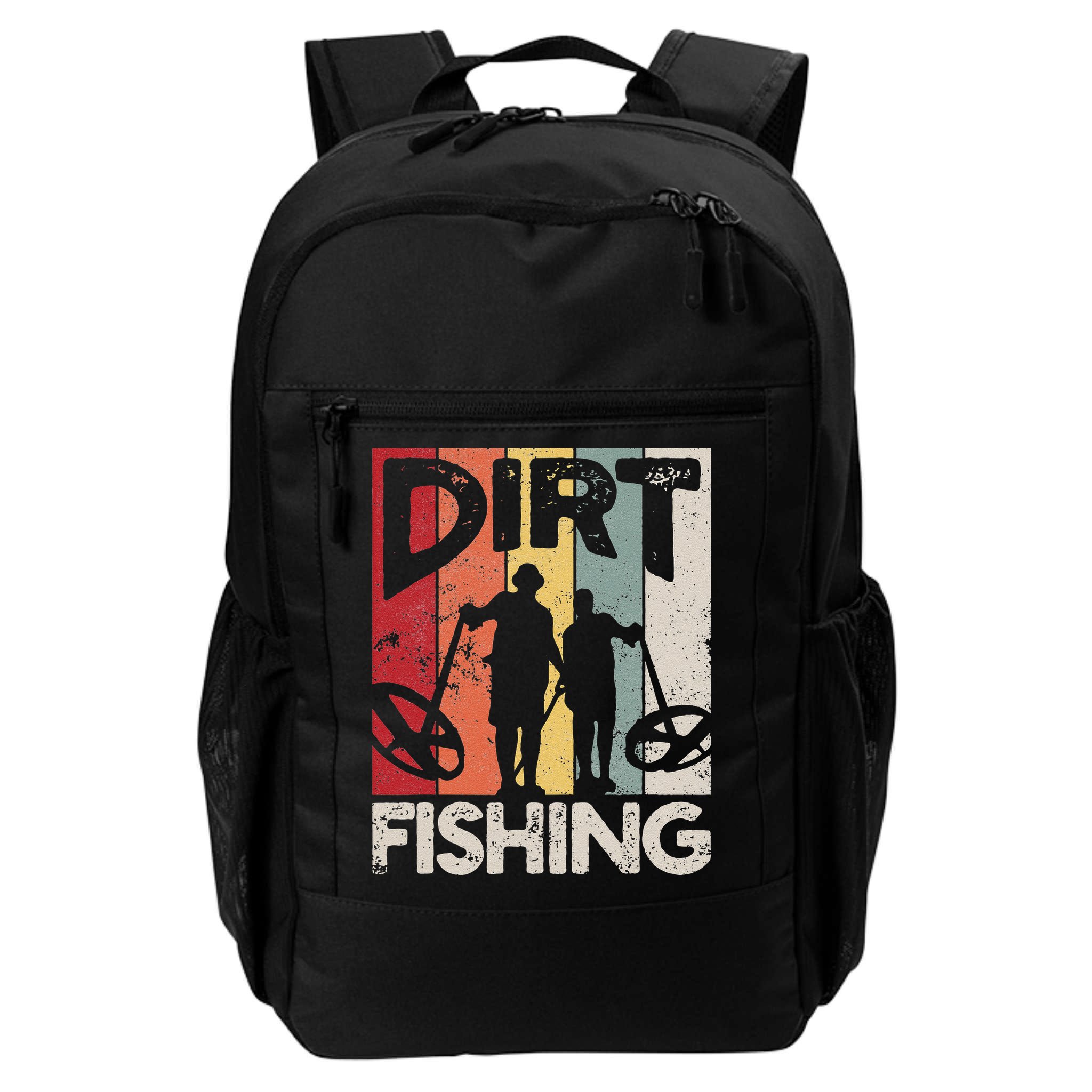 Dirt Fishing Funny Beach Treasure Detecting Metal Detector Backpack