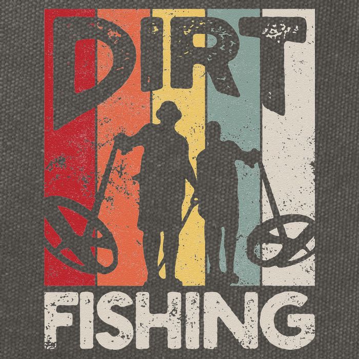Dirt Fishing Funny Beach Treasure Detecting Metal Detector Cotton Canvas Backpack