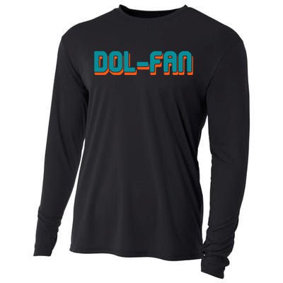 Dol Fan Football Gift For Miami Fan Cooling Performance Long Sleeve Crew