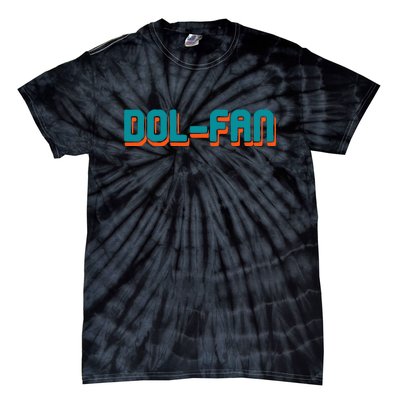 Dol Fan Football Gift For Miami Fan Tie-Dye T-Shirt